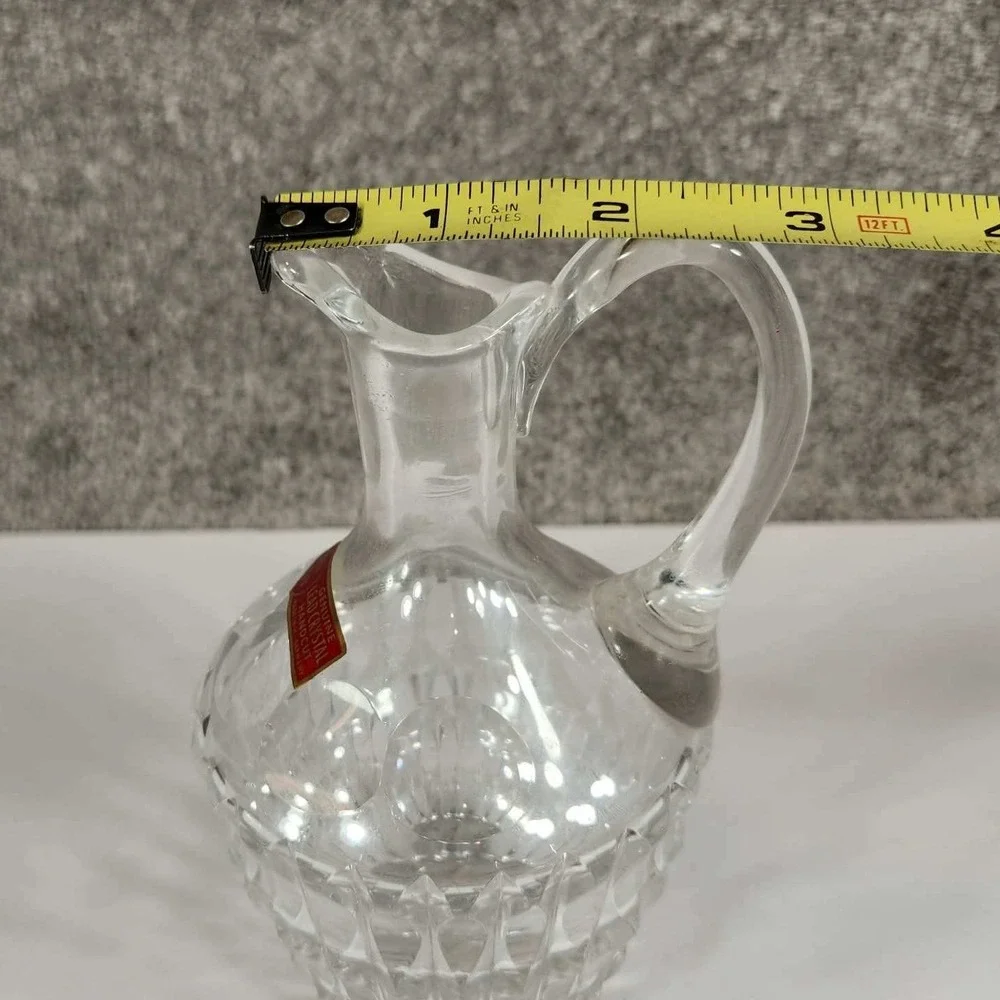 Genuine Lead Crystal Pitcher Clear Handcut 24% PbO West‎ Germany Vintage